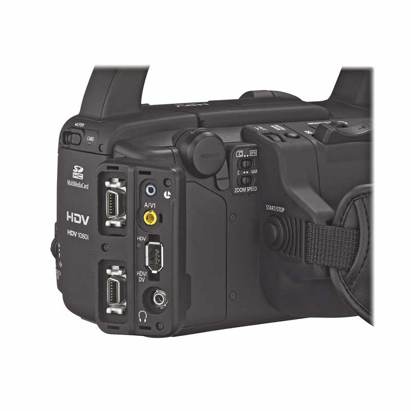 Vintage Canon XH A1S camcorder rear, Cinema Collection rental