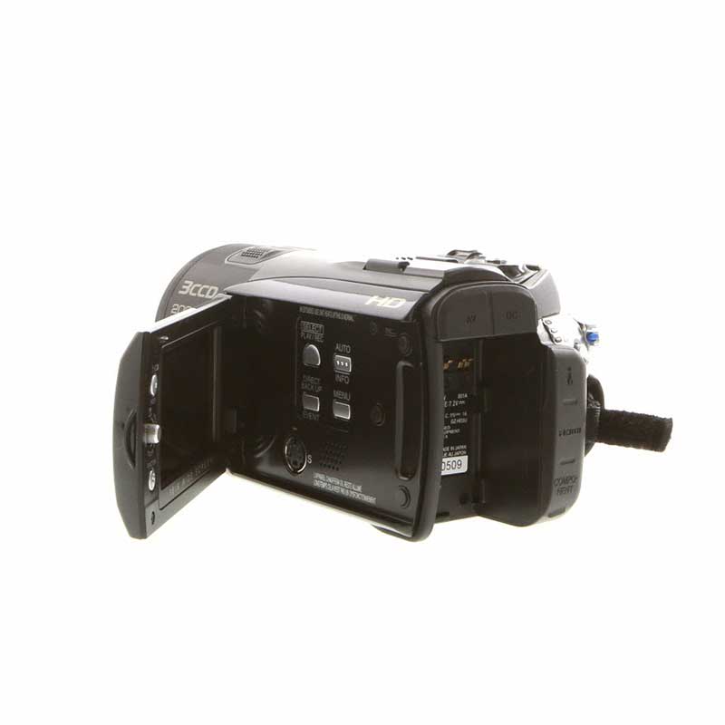 Vintage JVC HD3U camcorder screen, Signature Collection rental