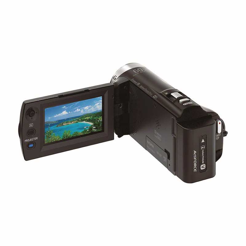 Vintage Sony HDR-PJ340 camcorder screen, Essential Collection rental